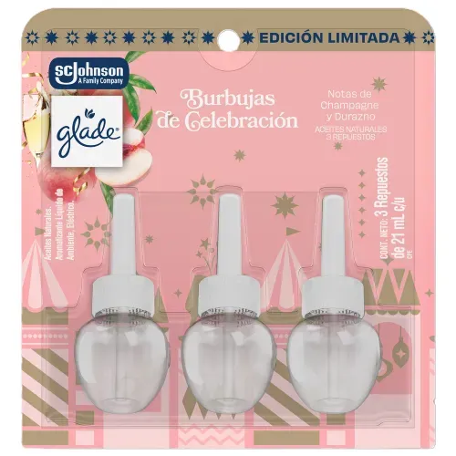 Aromatizante Glade Aceites Naturales Burbujas de Celebración - 63 ml