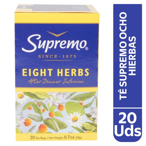 Te Supremo Ocho Hierbas 20 Unidad