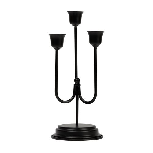 Ms Candelabro Negro 3 Candelas