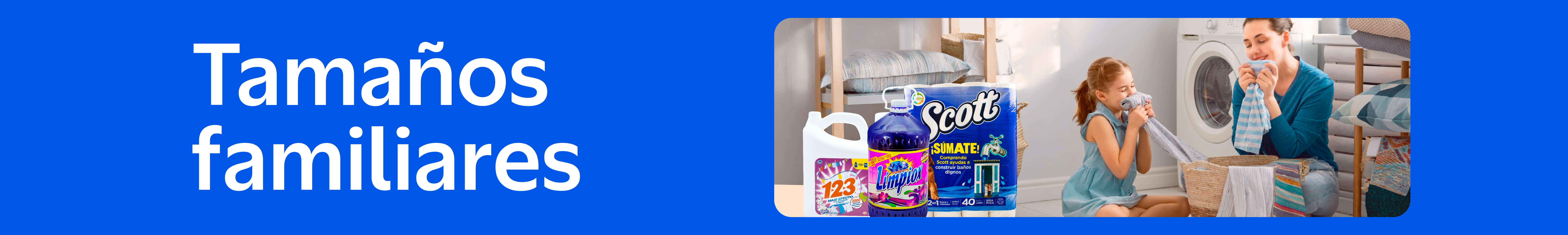 Productos en tamaños familiares  para ahorrar más en Walmart