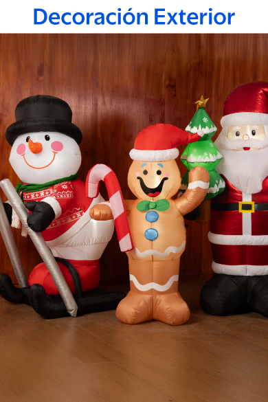 Decoraciones exteriores como  inflables navideños