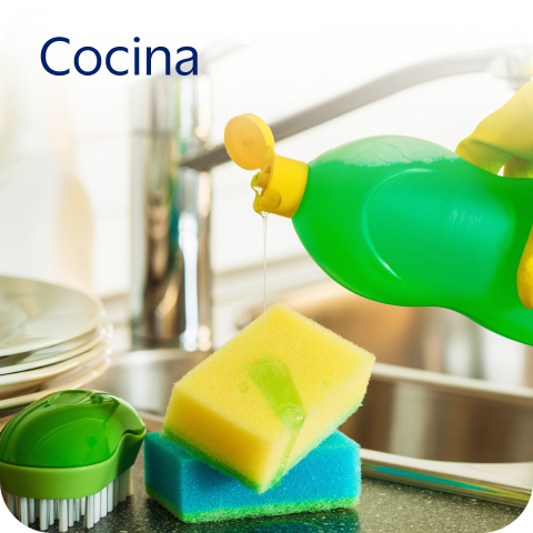 Productos de limpieza que  facilitan el orden en la cocina